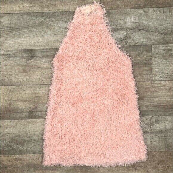 ZARA Pink Feather Appliqué Mini Dress NWT | Halter Open Back Blogger Fave - Picture 15 of 16